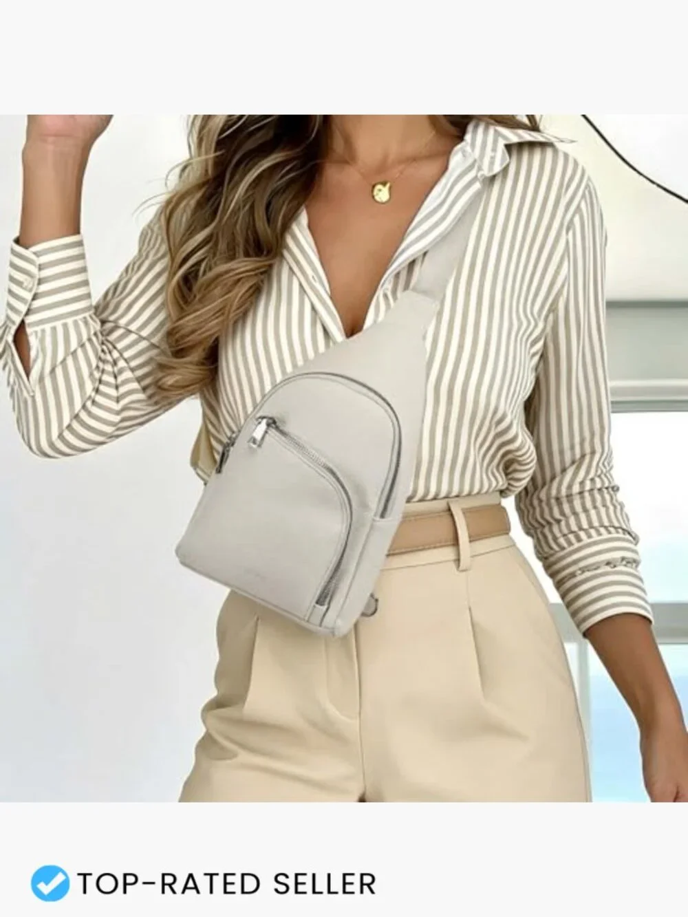 Compact Crossbody Sling Bag Lightweight Travel Backpack Purse Adjustable Strap